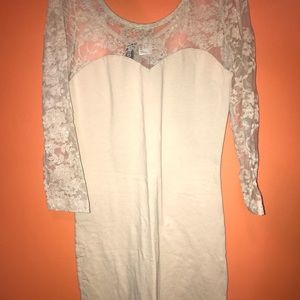 Lace nude dress